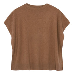 Bompard - Cashmere Boat Neck Poncho | Caramel