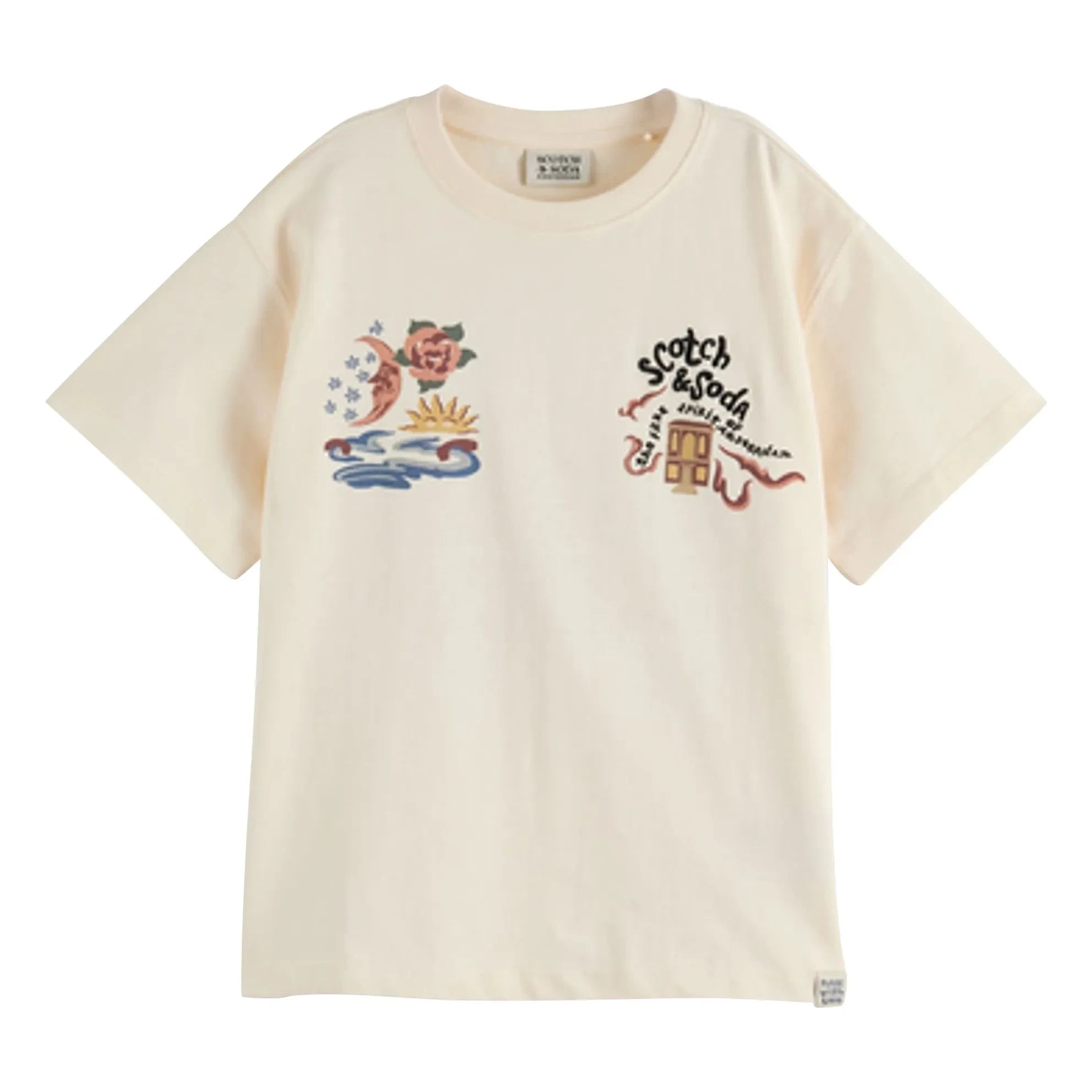Scotch & Soda - 40. Yıl Dönümü Tişörtü | Ecru