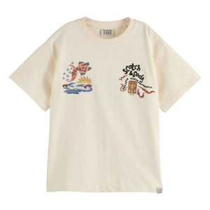 Scotch & Soda - 40. Yıl Dönümü Tişörtü | Ecru