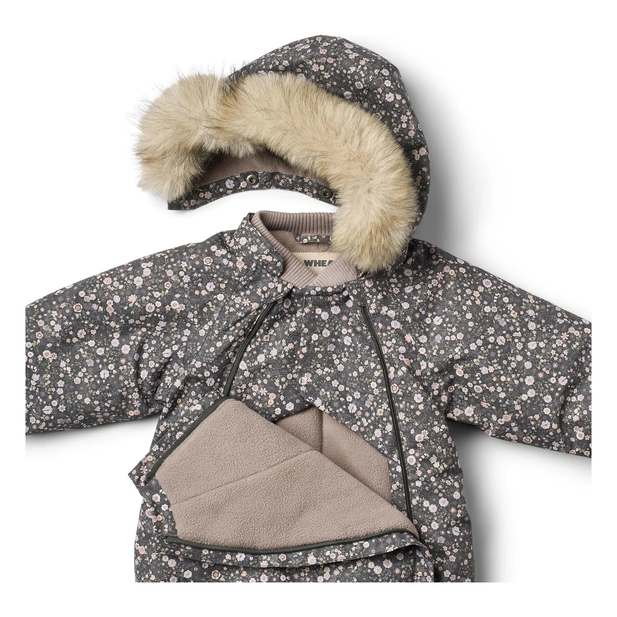 Wheat - Nicki Fleurie Recycled Fiber Snowsuit | Dark Gray