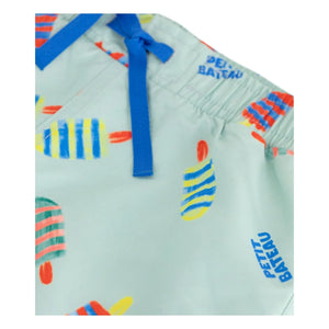 Petit Bateau - Glaces Recycled Fibre Swim Shorts | Turquoise