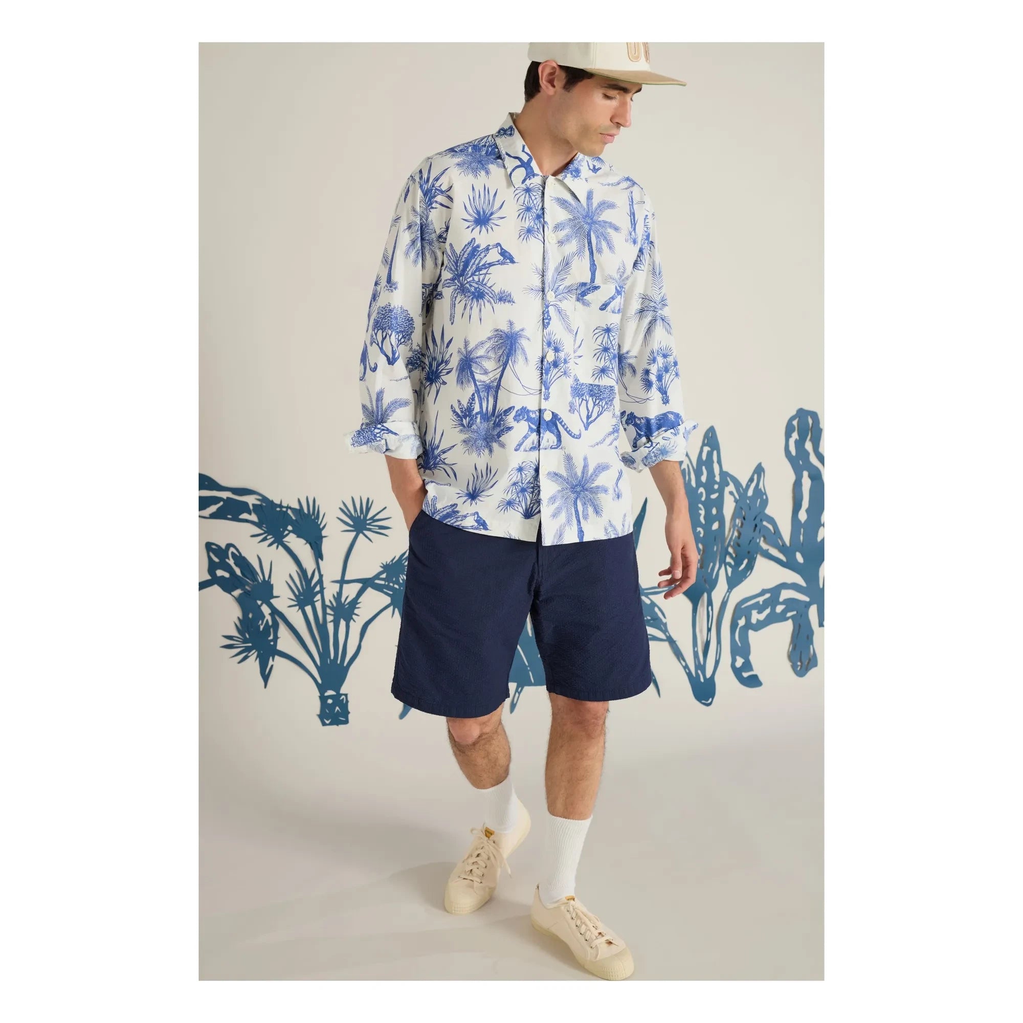 Universal Works - Chemise Camp Jungle Toile | White