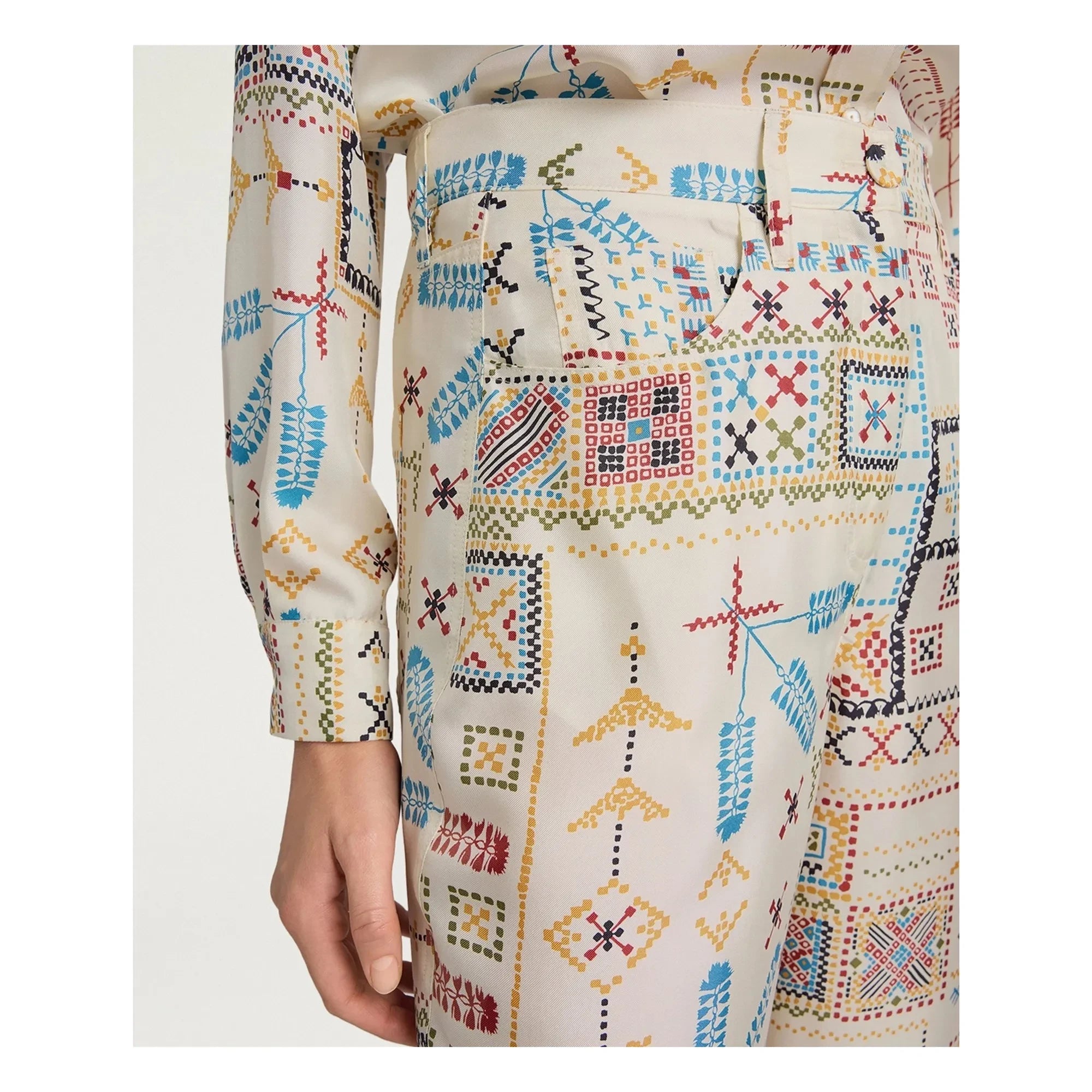 Momoni - Ortiz İpek Pantolon | Krem