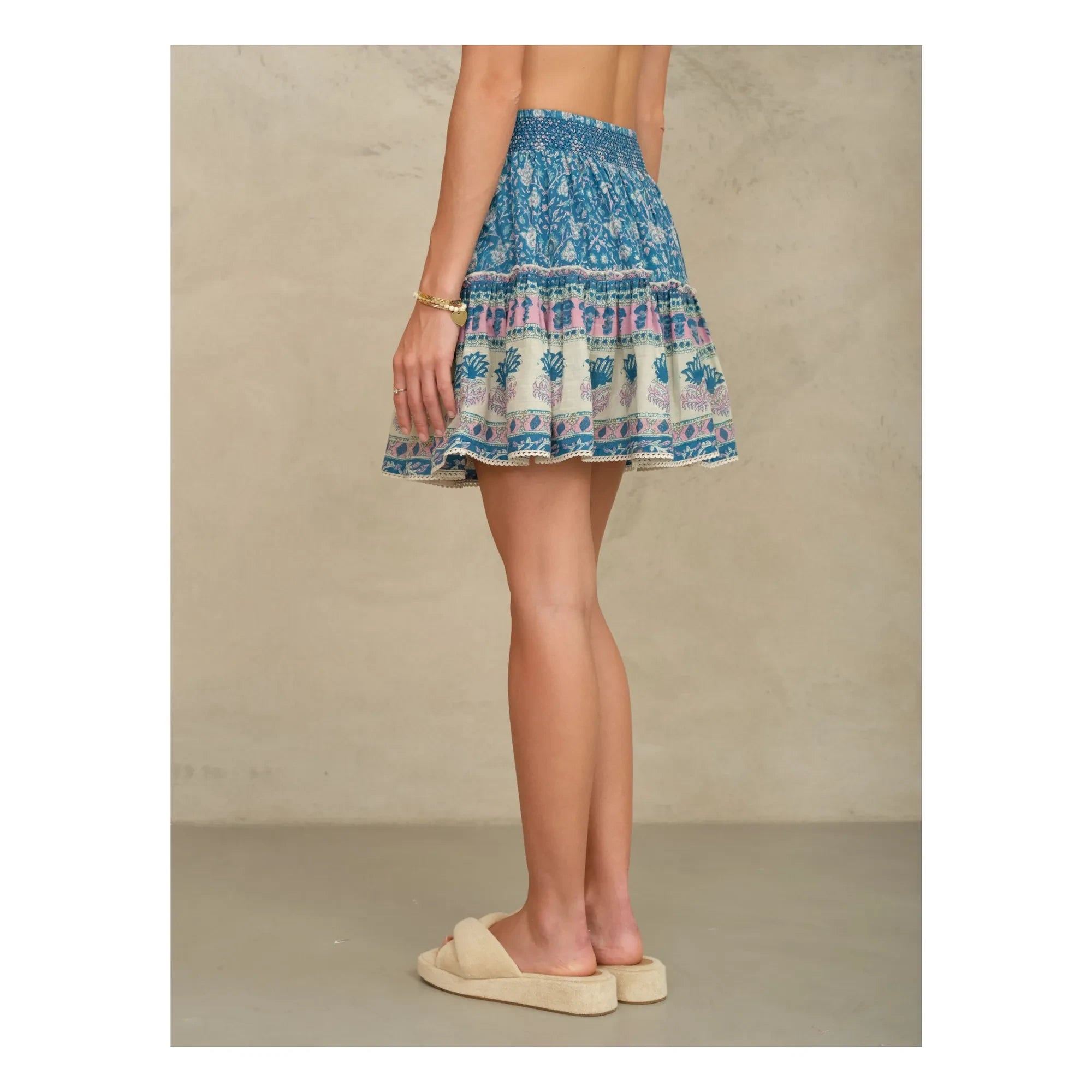 M.A.B.E. - Myla Cotton Skirt | Blue