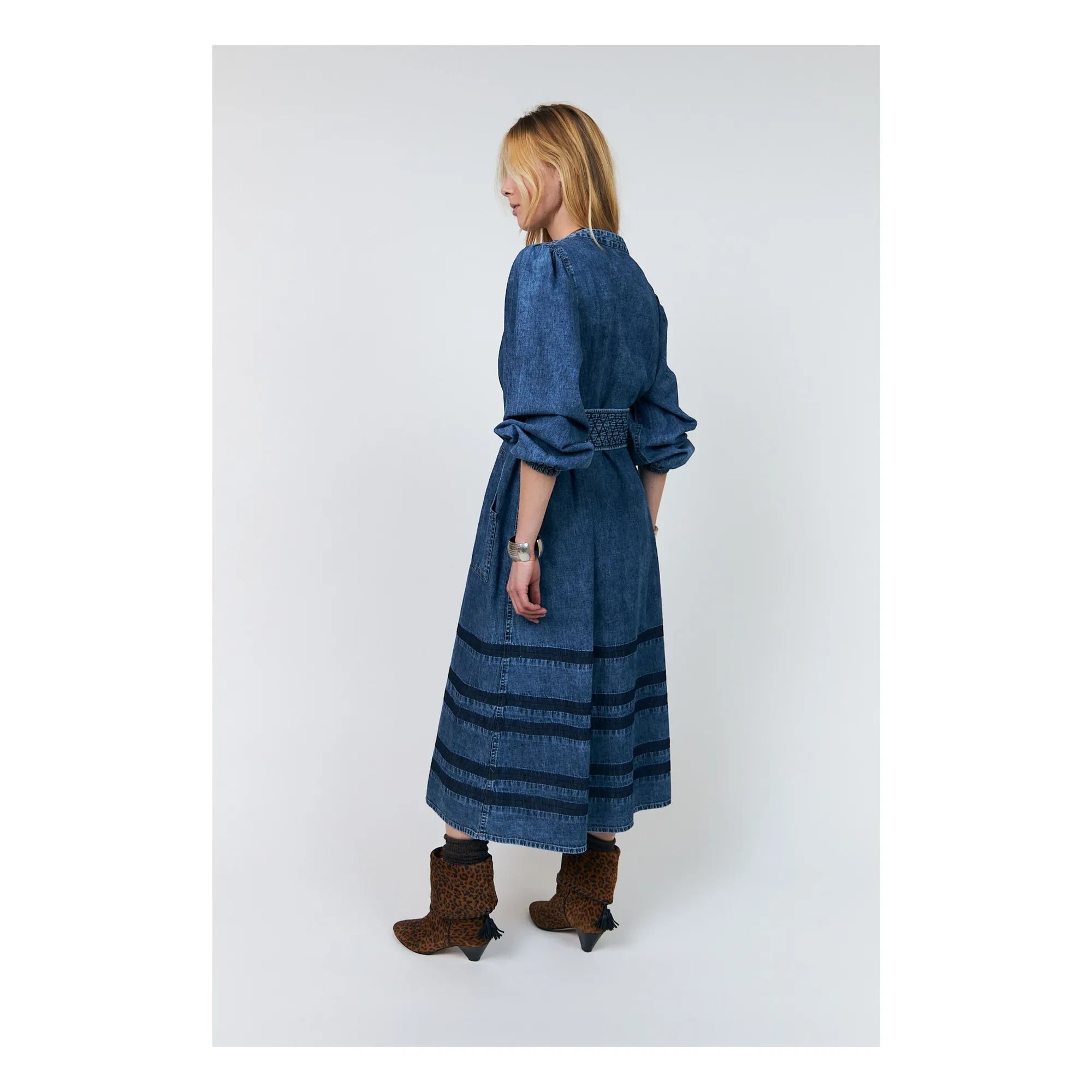 Lollys Laundry - Paris Denim Pamuk Elbise | Mavi