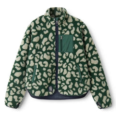Liewood - Nelson Leopard Print Sherpa-Style Jacket Made from Recycled Fibers | Green