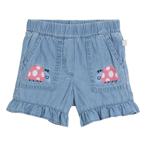Stella McCartney Kids - Denim Shorts with Ladybirds Organic Cotton | Blue