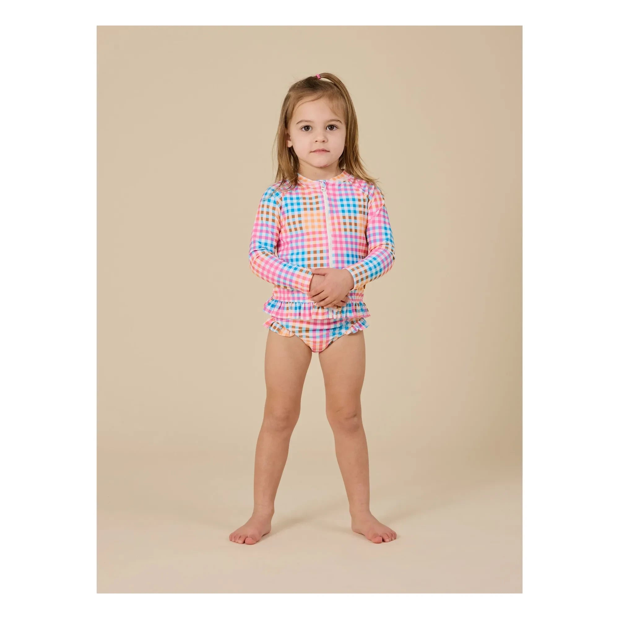 Goldie + Ace - Carreaux Bath Panties | Pink