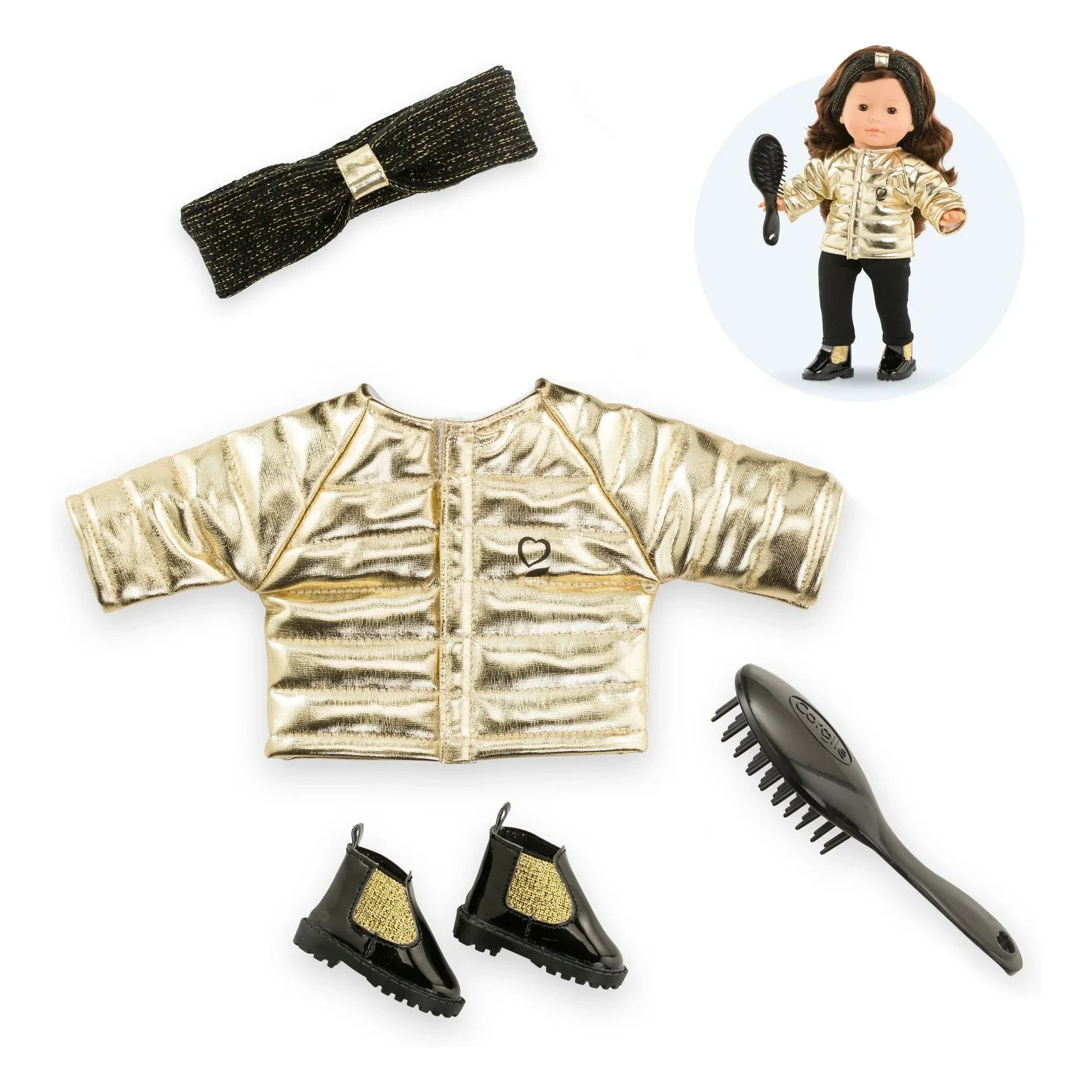 Corolle - Sewing Kit for 36 cm Doll with Jacket and Accessories | Gold
