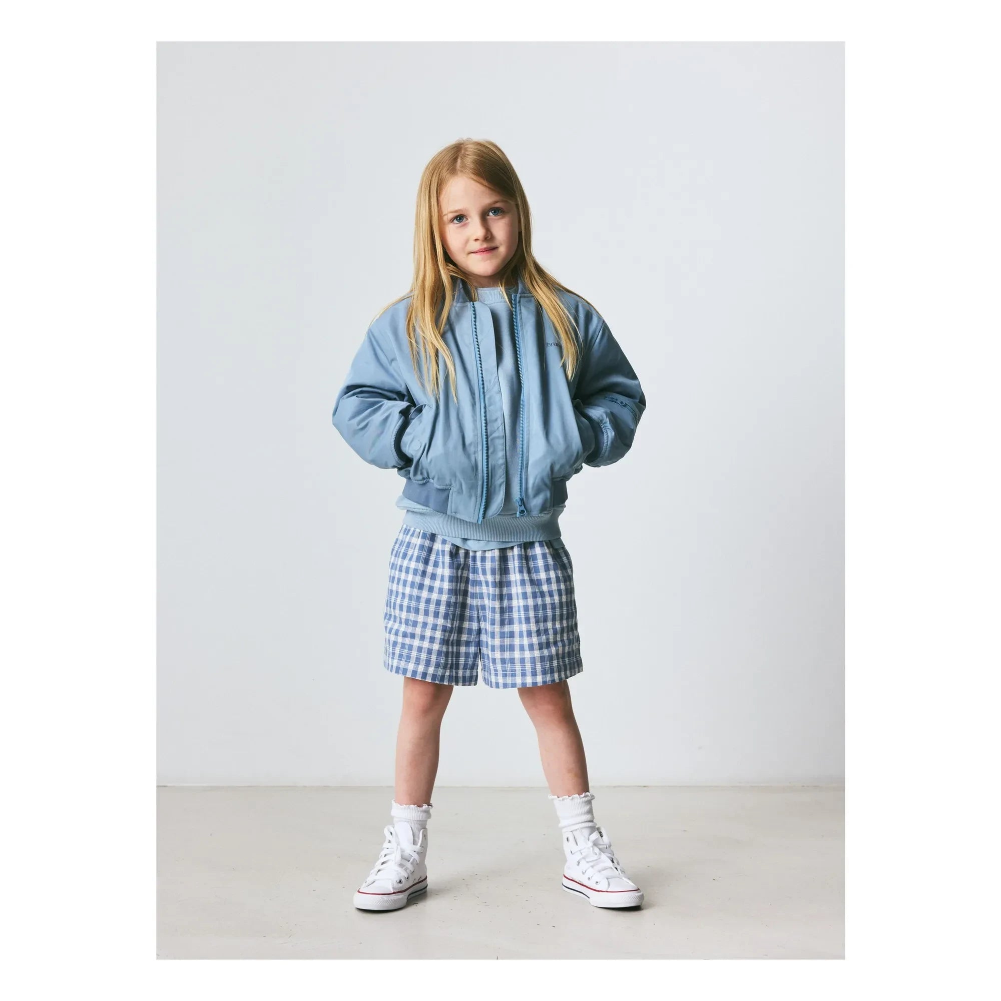 Brunobruno Nation - Adrian Recycled Fiber Bomber Jacket | Light Blue