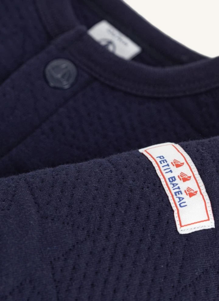 Petit Bateau - Organic Cotton Cardigan | midnight blue