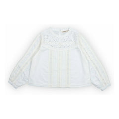 The New Society - Dahlia Blouse | White