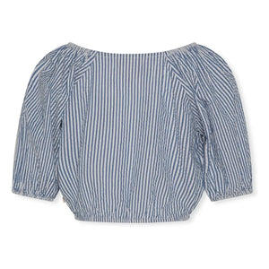 AO76 - Striped Neha Blouse | Blue