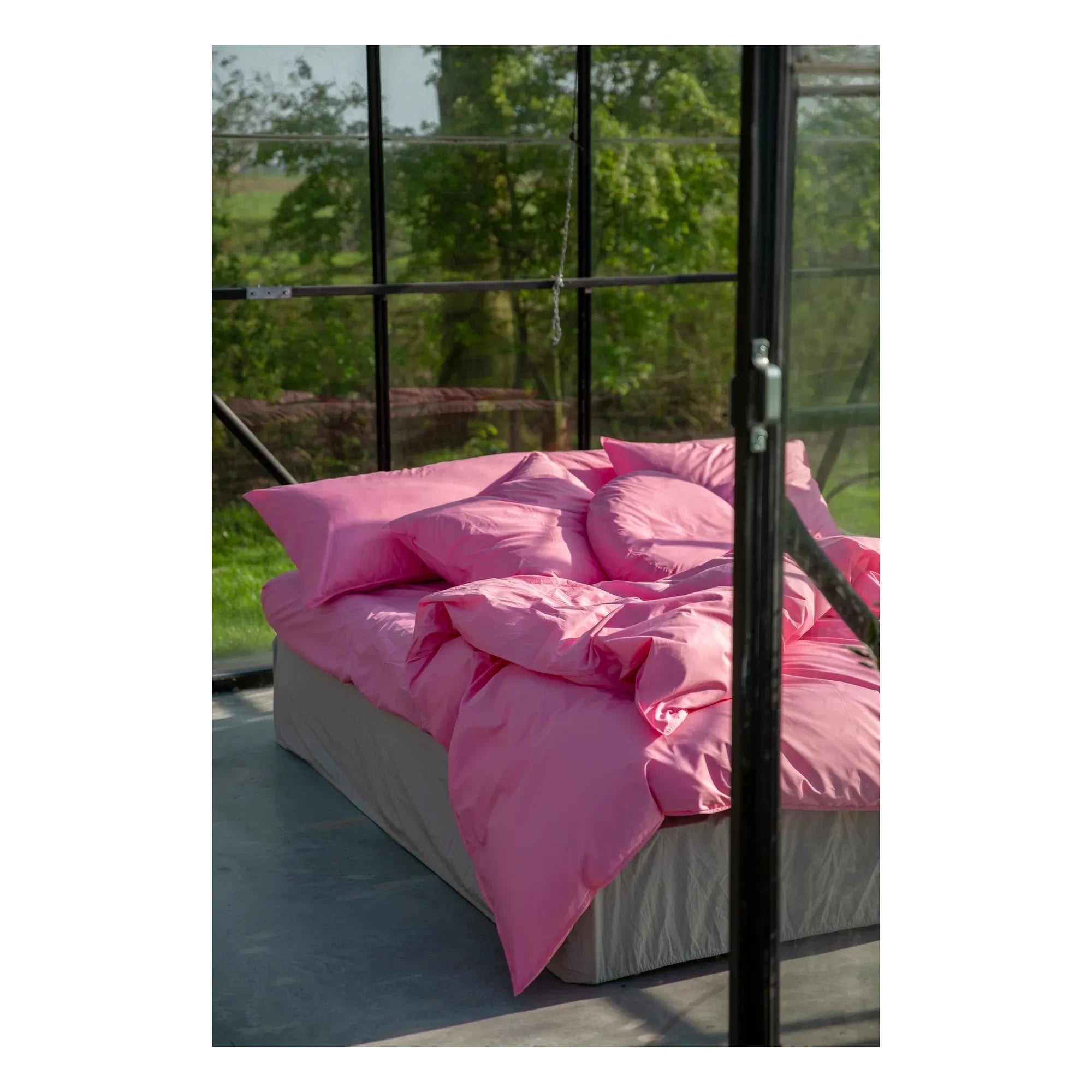 Suite 702 - Organic Percale Duvet Cover | Pink Candy