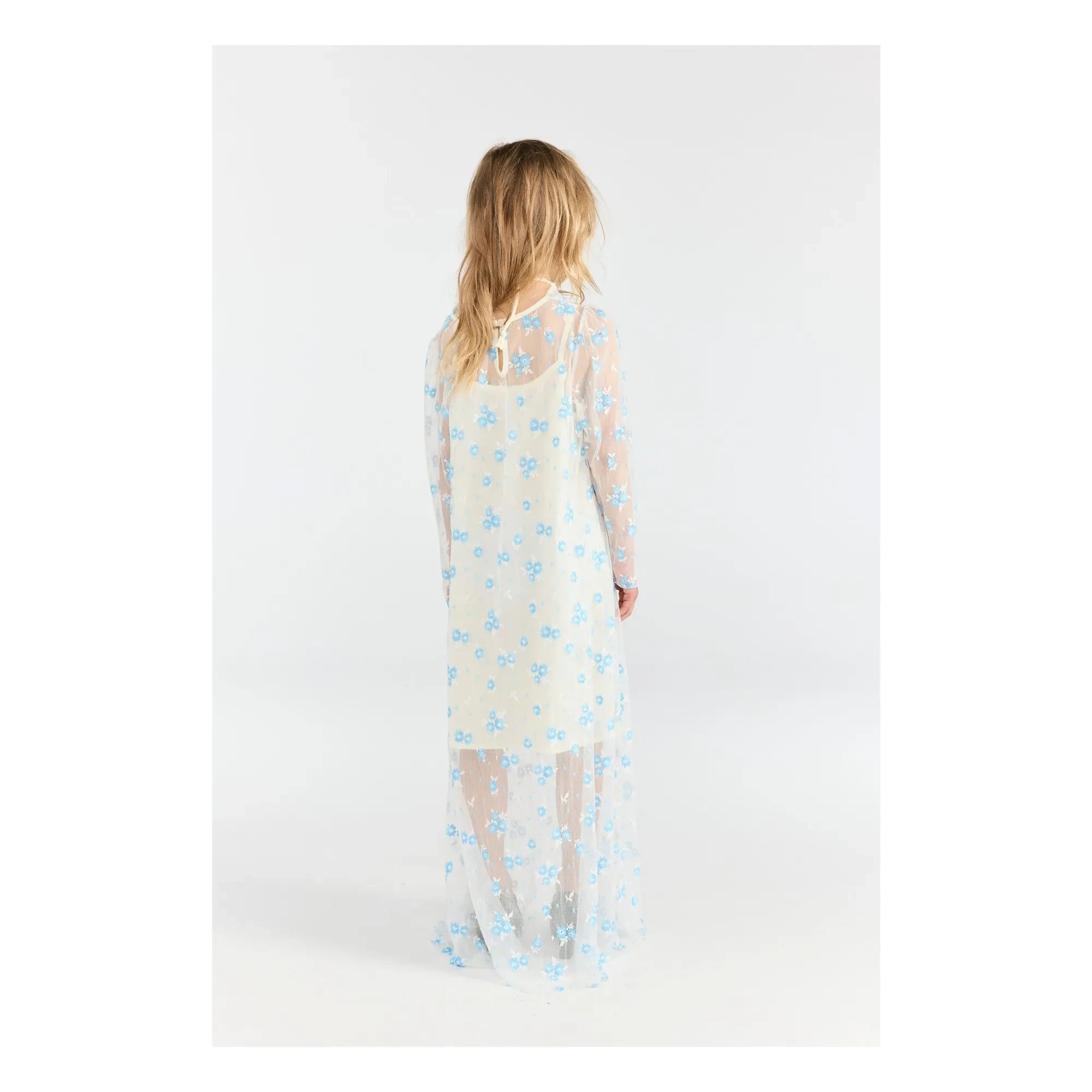 The Animals Observatory - Peacock Dress | White