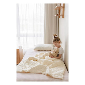 Soft Spot - Pink Rose Organic Cotton Elastic Fitted Sheet | Light Pink
