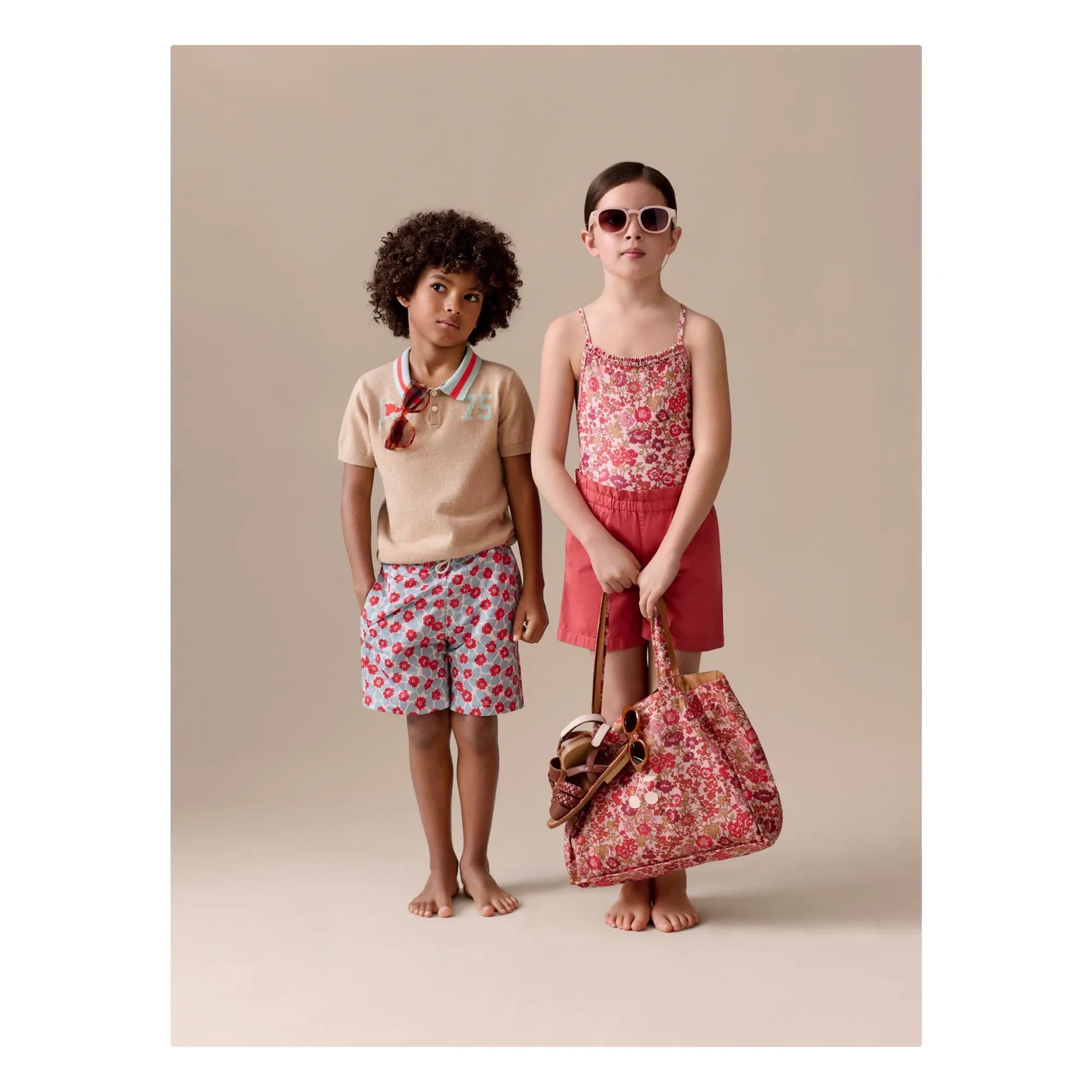 Bonpoint - Laika Floral Swimsuit Made from Recycled Fibers | Dusty Pink
