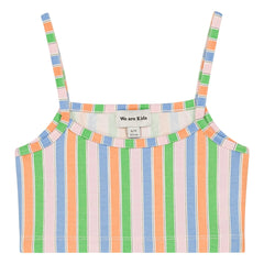We Are Kids - Vic Striped Organic Cotton Crop Top | Pale Pink