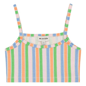 We Are Kids - Vic Striped Organic Cotton Crop Top | Pale Pink