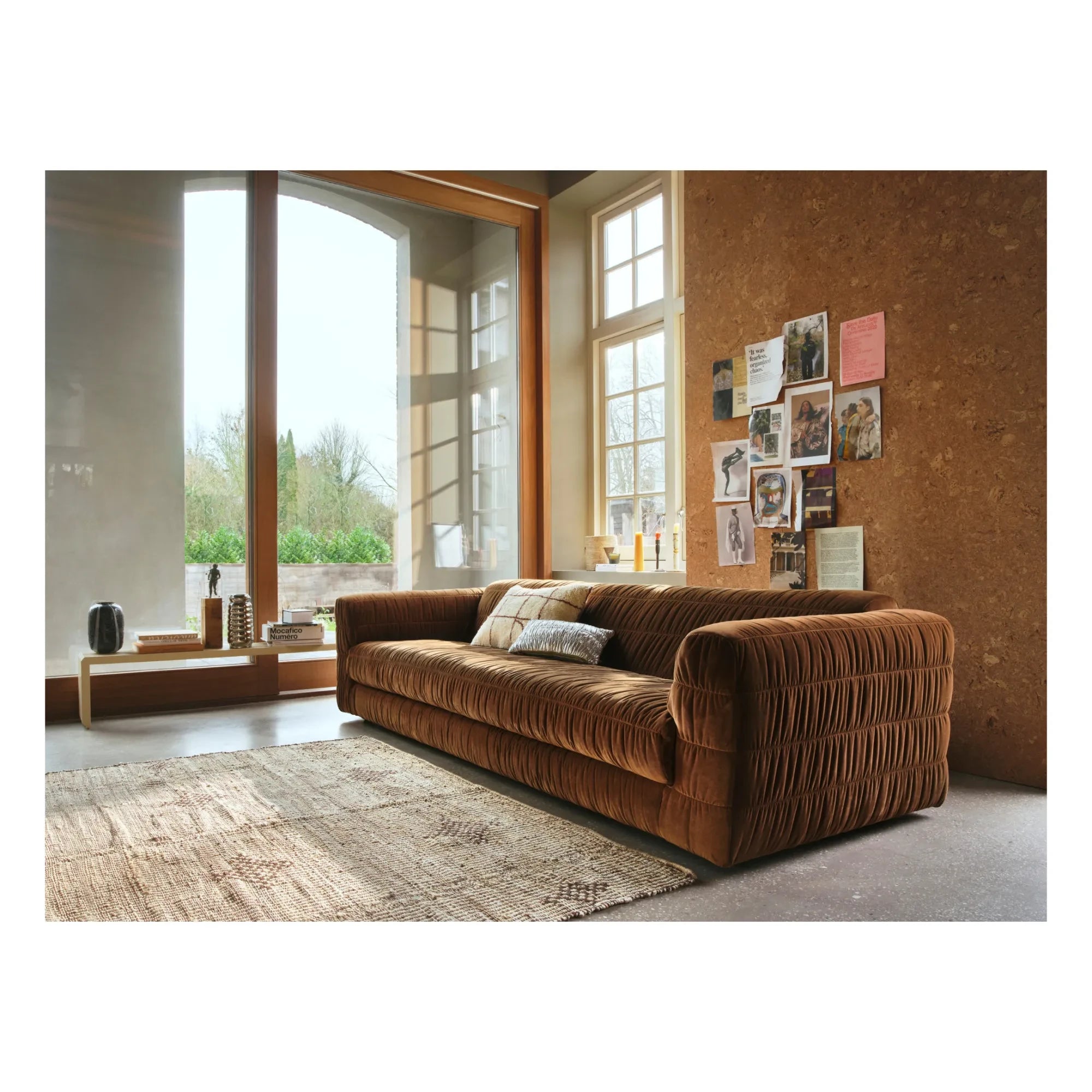 HKliving - Club 4-Person Sofa | Caramel