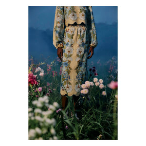 Farm Rio - Garden Linen Skirt | Sand