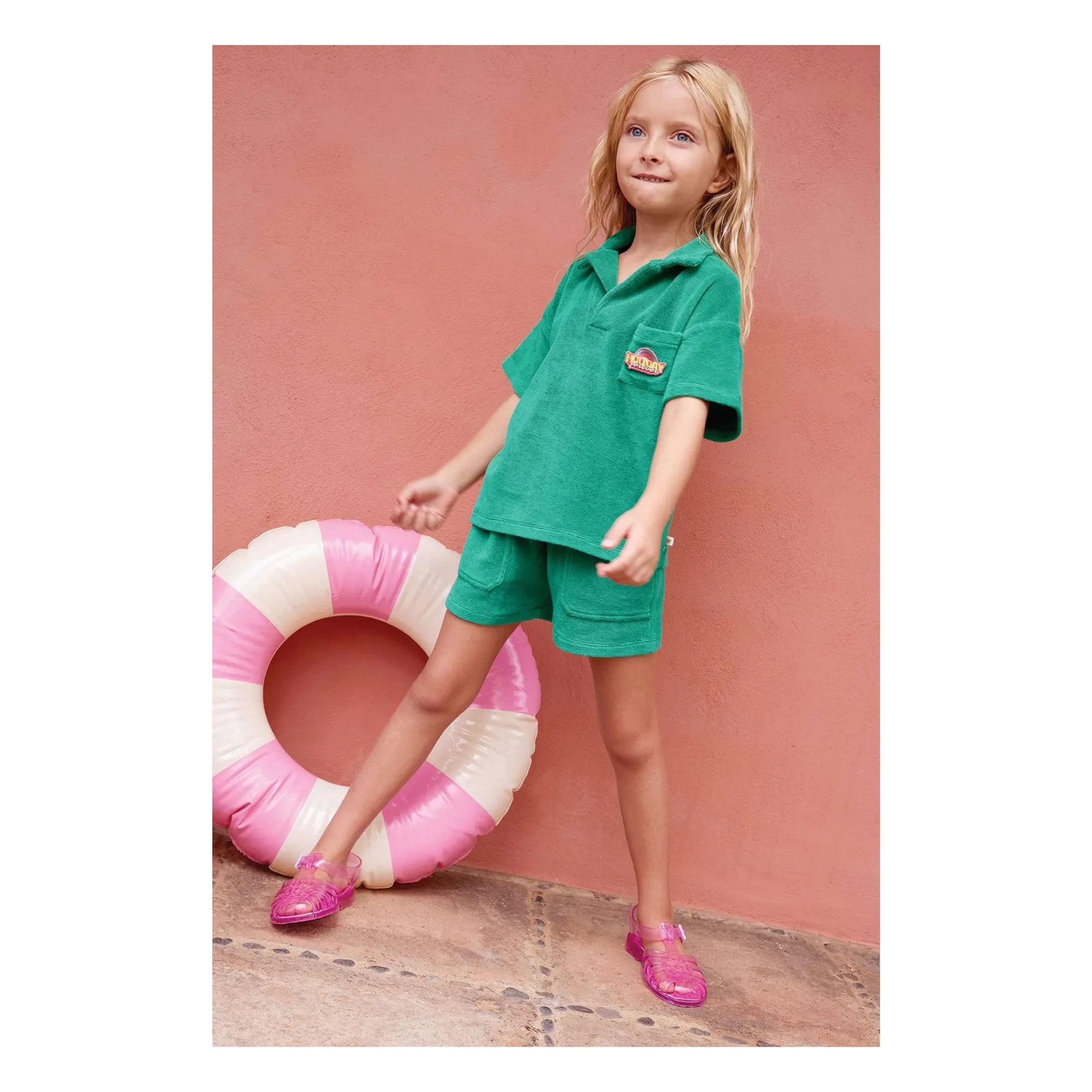 Bonton - Nono Towel Shorts | Emerald Green