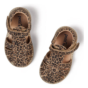 Petit Nord - Leopard Classic Claw Sandals | Brown