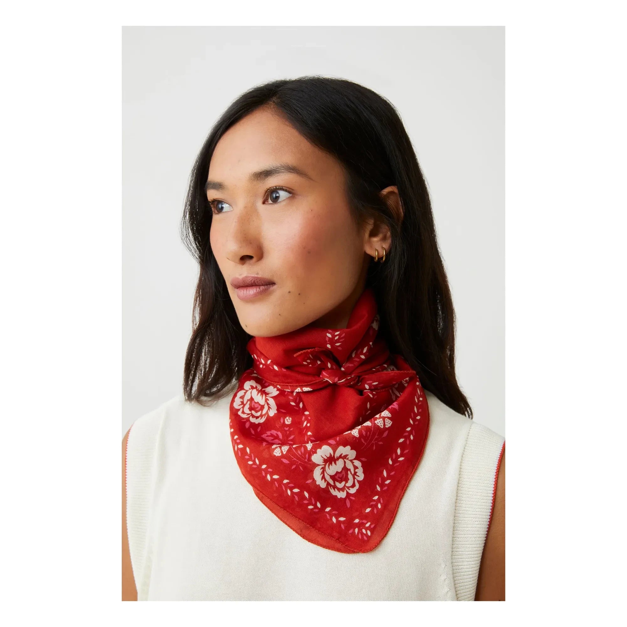 Moismont - Fichu Scarf N°652 Cotton | Red