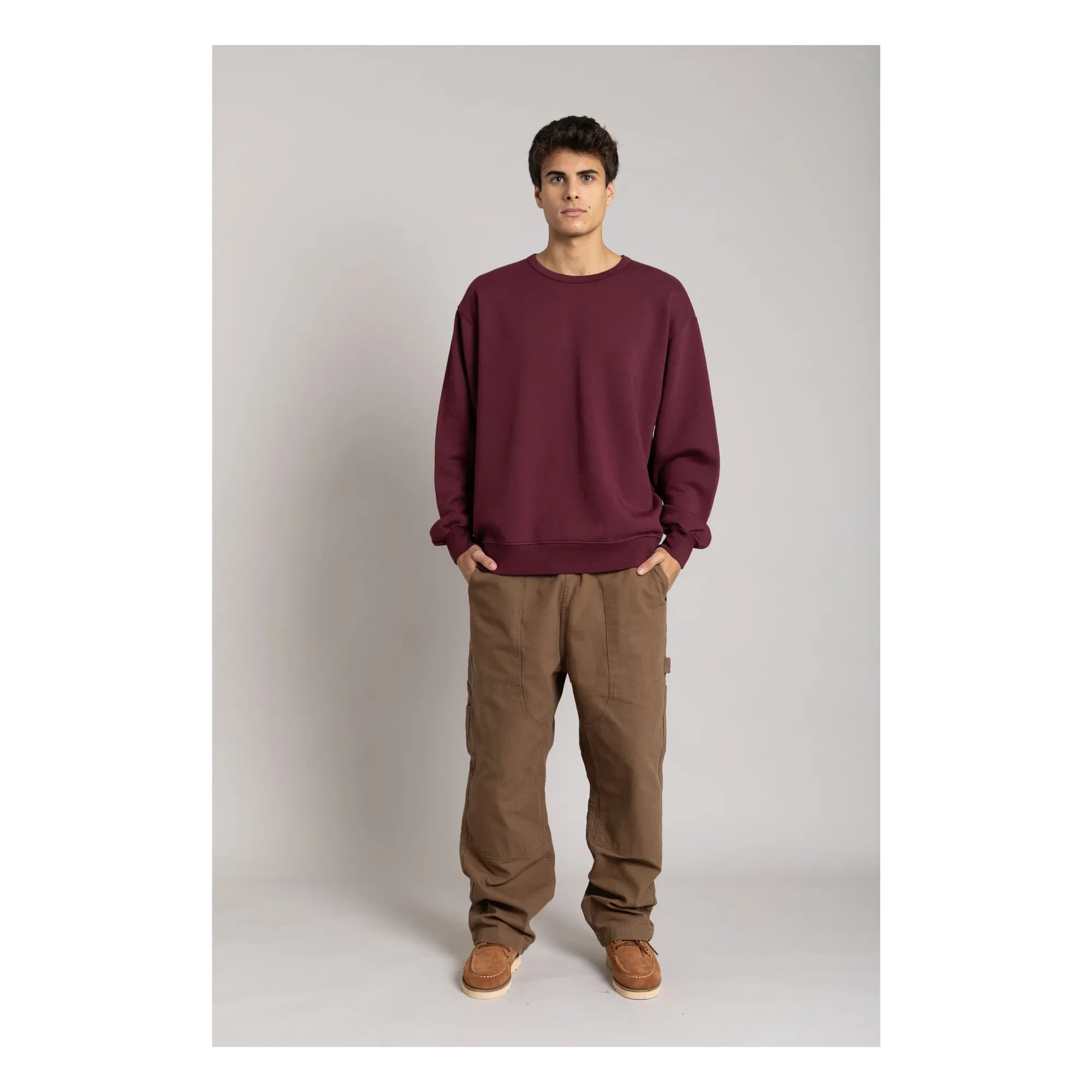 Smallable Man - Organic cotton sweatshirt | Aubergine