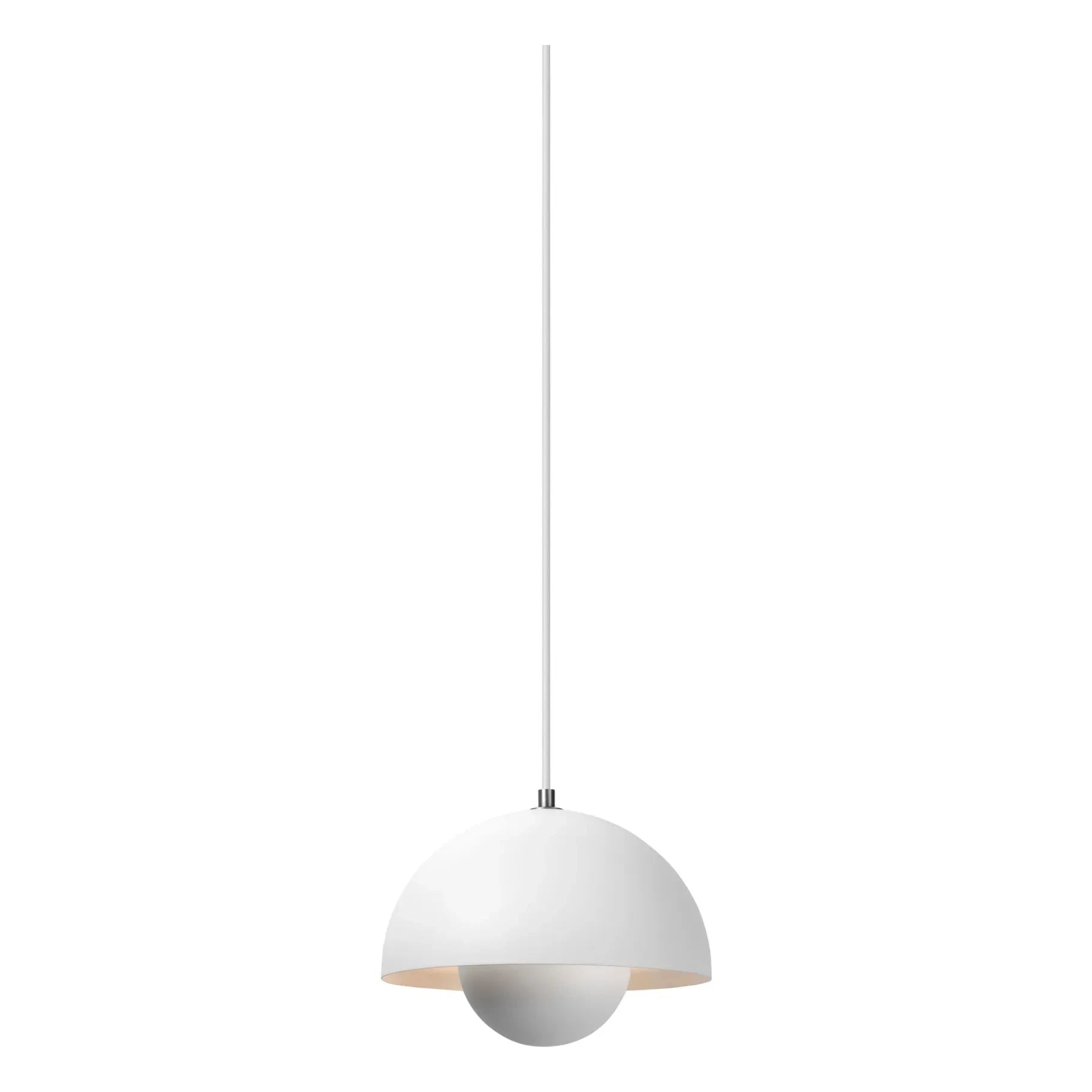 & Tradition - Flowerpot VP1 Sarkıt Lamba, Verner Panton | Beyaz