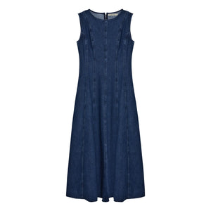 The New Society - Denim Cotton Dress | Blue Denim