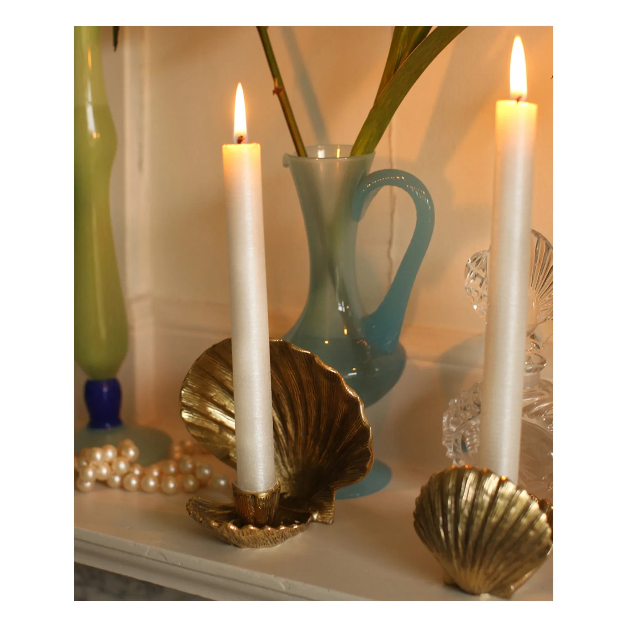 Doing Goods - Scarlett Recycled Brass Candle Holder | Gold Brown