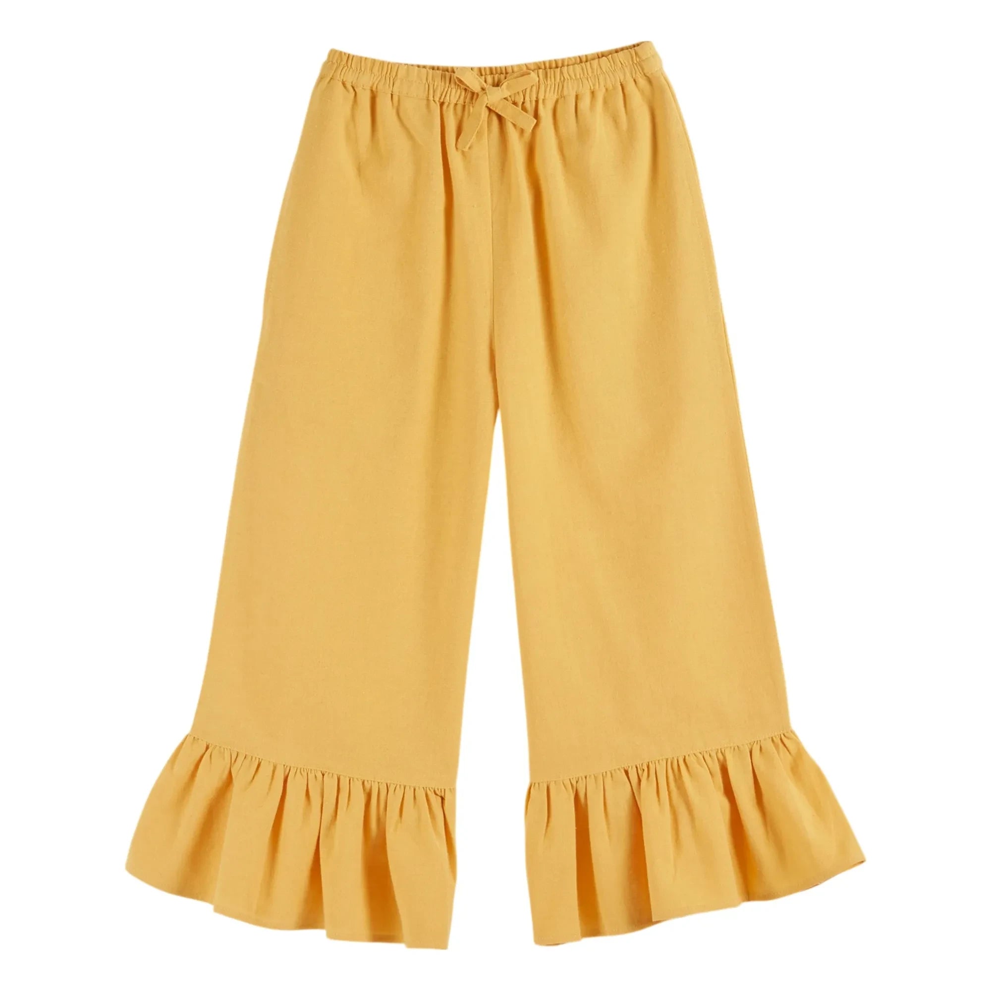 Emile et Ida - Ruffled Straight Pants | Mustard
