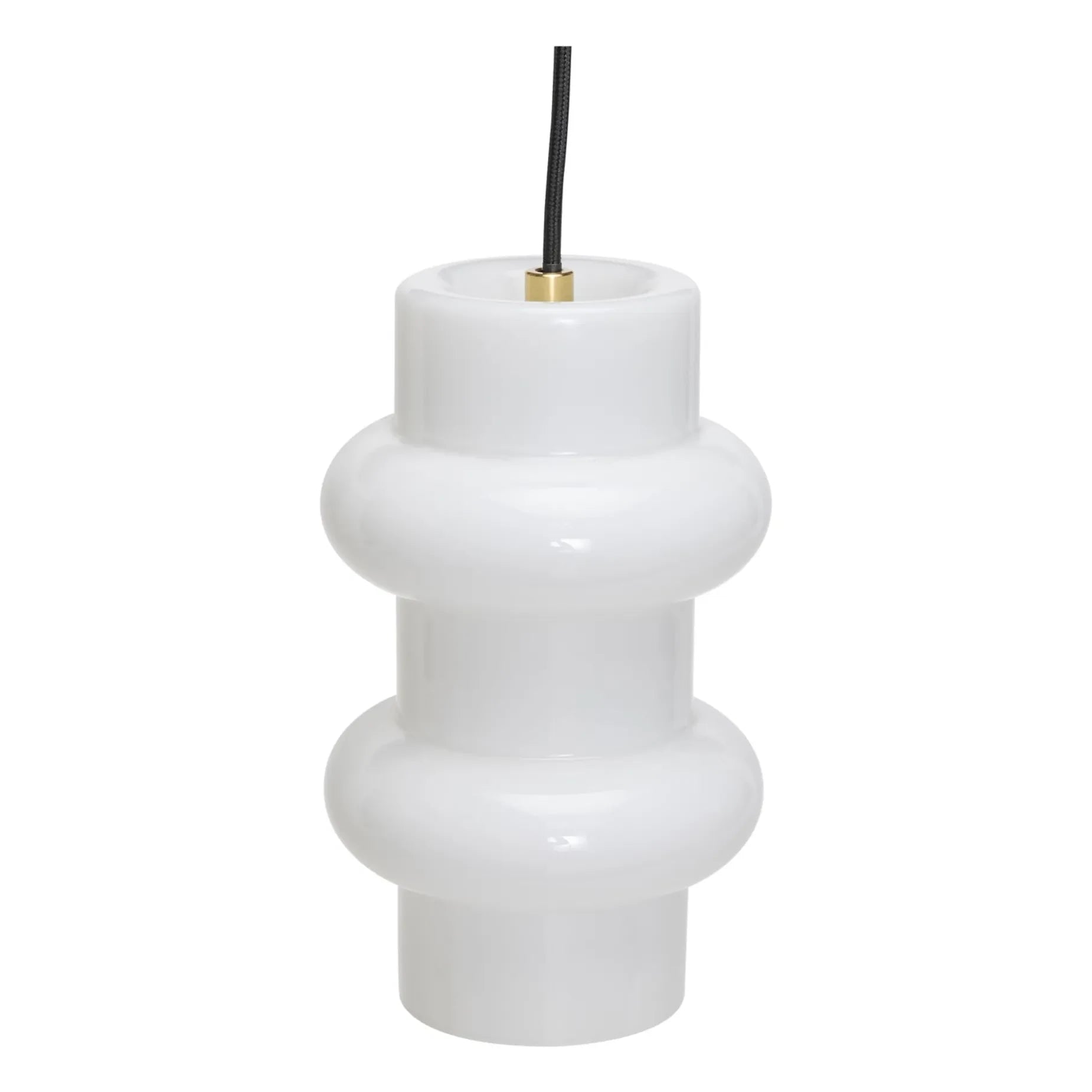 Hübsch - Double Bulb Glass Pendant Lights | White