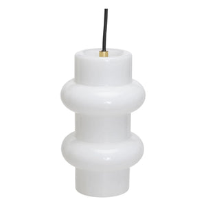 Hübsch - Double Bulb Glass Pendant Lights | White