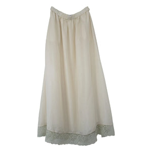 THEAVANT - La Fille Silk and Lace Skirt | White