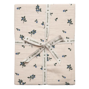 garbo&friends - Wild Raspberry Cotton Muslin Fitted Sheet | Ivory