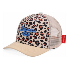 Hello Hossy - Trucker Leopard Curved Brim Hat Recycled Fibers | Cream