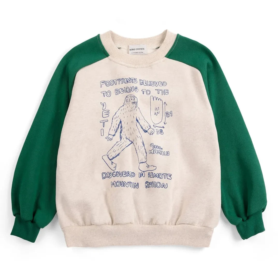 Bobo Choses - Organik pamuk Yeti sweatshirt | Ecru