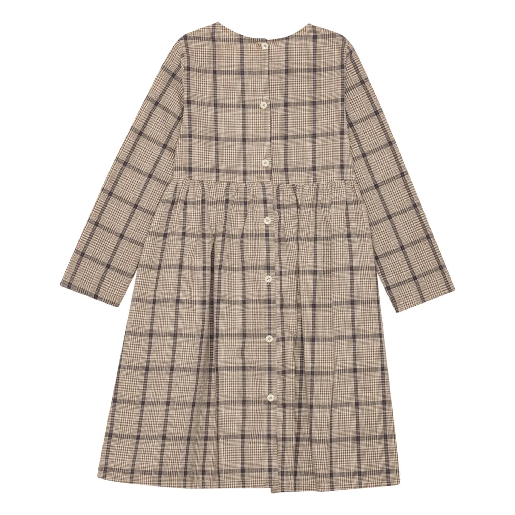 Brunobruno Nation - Vita Dress Linen and organic cotton plaid | Brown