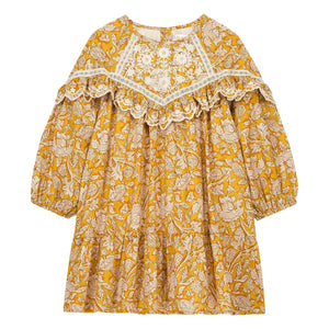 Louise Misha - Orana Fleurie Organic Cotton Dress | Honey