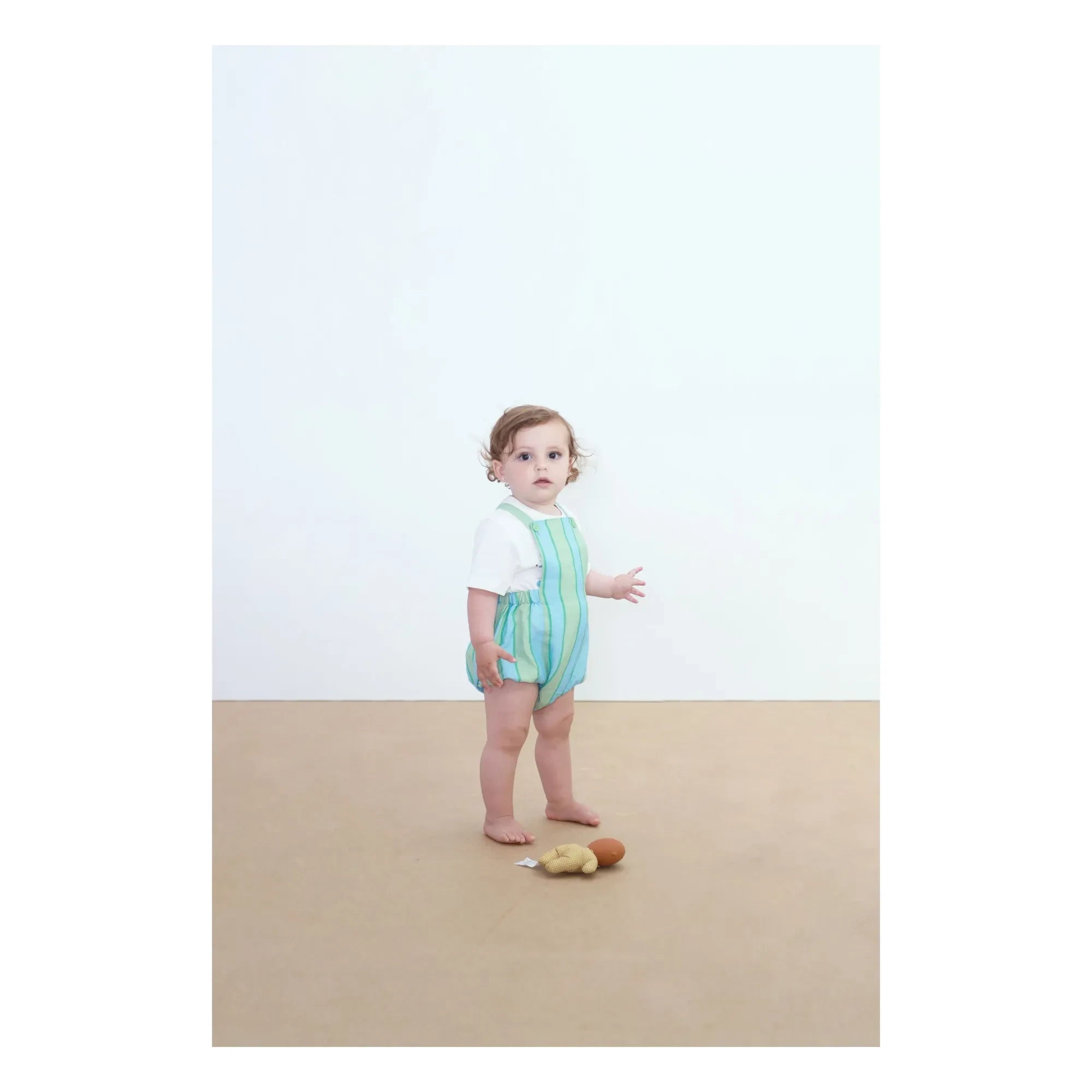 Tinycottons - Linen Striped Jumpsuit | Green
