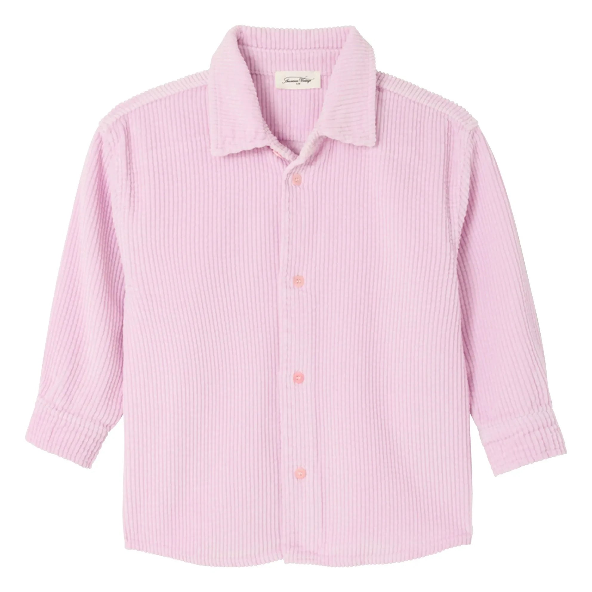 American Vintage - Padow Organic Cotton Velvet Shirt | Pale Pink