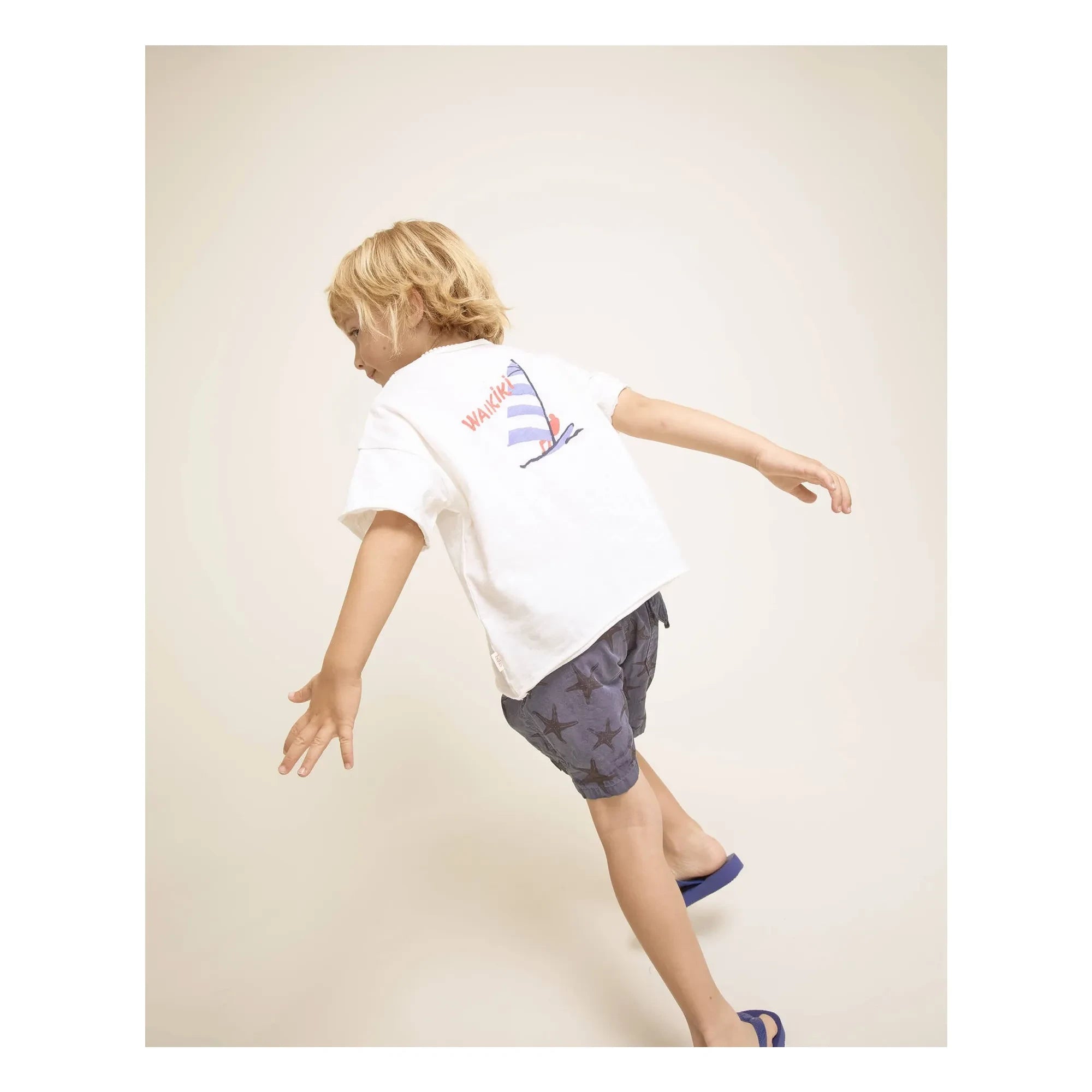 Búho - Etoiles de Mer Organic Cotton Poplin Swimsuit Shorts | Navy Blue