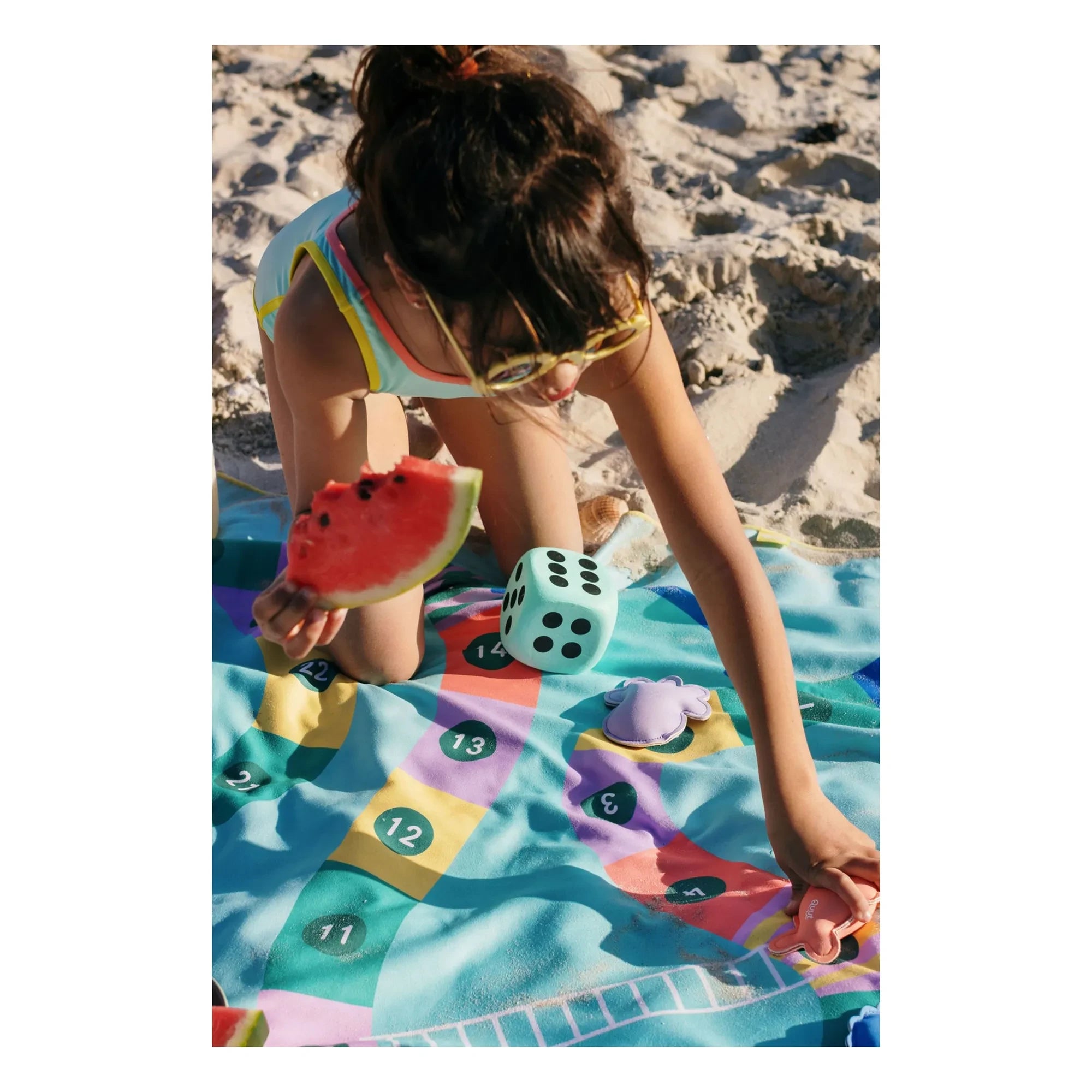 Quut - Echelle et Serpent Microfiber Beach Towel | Blue