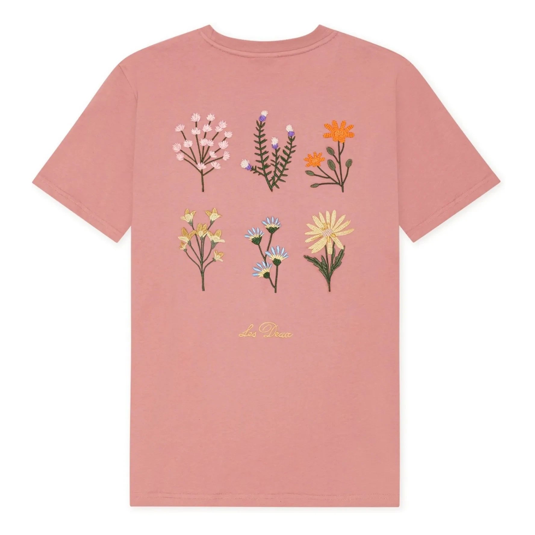 Les Deux - Wildflower Cotton T-Shirt | Marble Pink