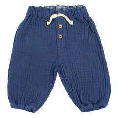 Búho - Cotton Gauze Pants | Navy Blue