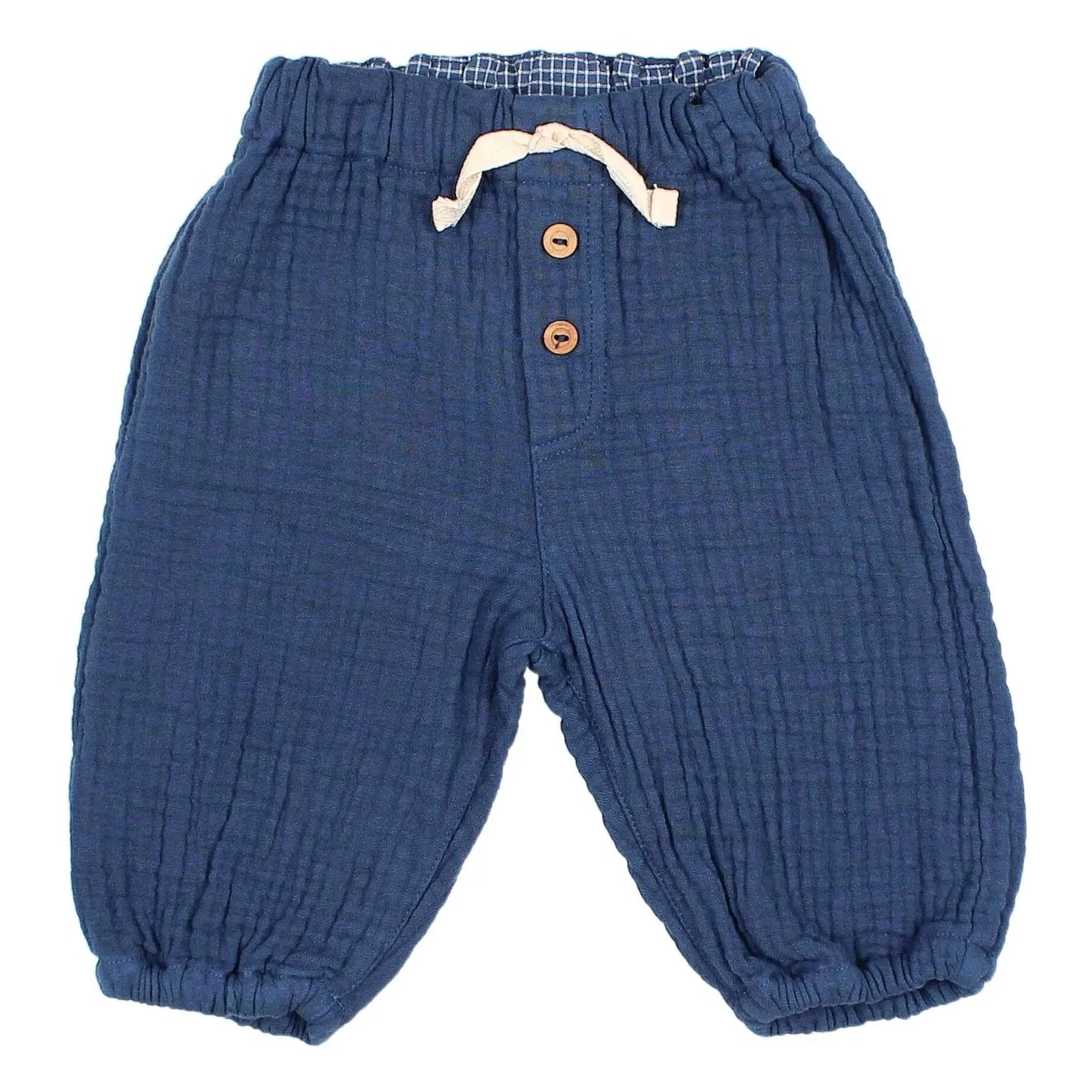 Búho - Cotton Gauze Pants | Navy Blue