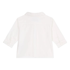 Petit Bateau - Baptism Organic Cotton Shirt | White