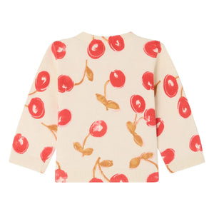 Bonpoint - Teyana Cerises Organic Cotton Cardigan | Red